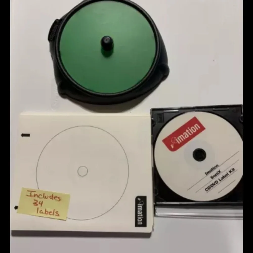 Lot- Imation SONIX Kit CD & DVD Label Maker Kit System Extra Refill Label Packs